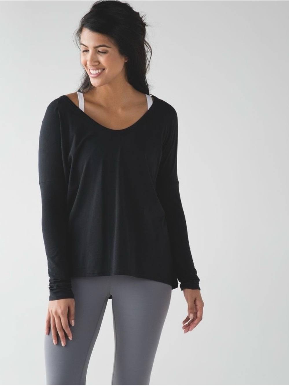 Lululemon Flip Your Dog Reversible Top - Black sz 6